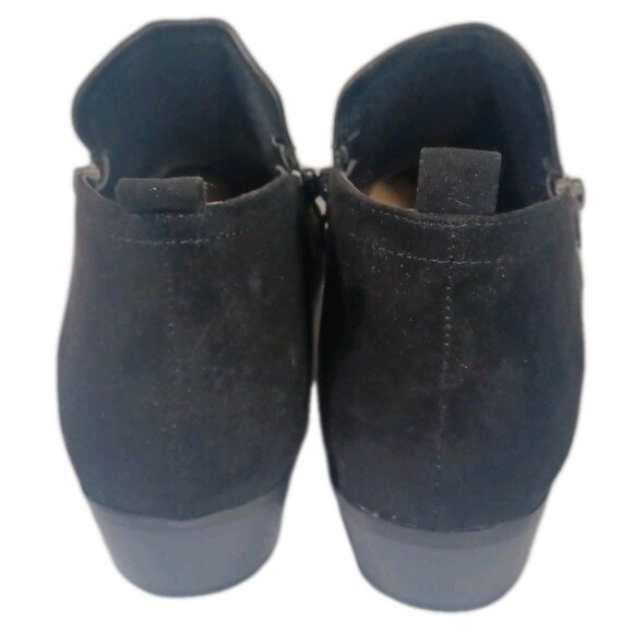 New Torrid Size 10.5 4B Wide Black Perforated Ankle Boot Bootie Suede Look - Picture 10 of 11